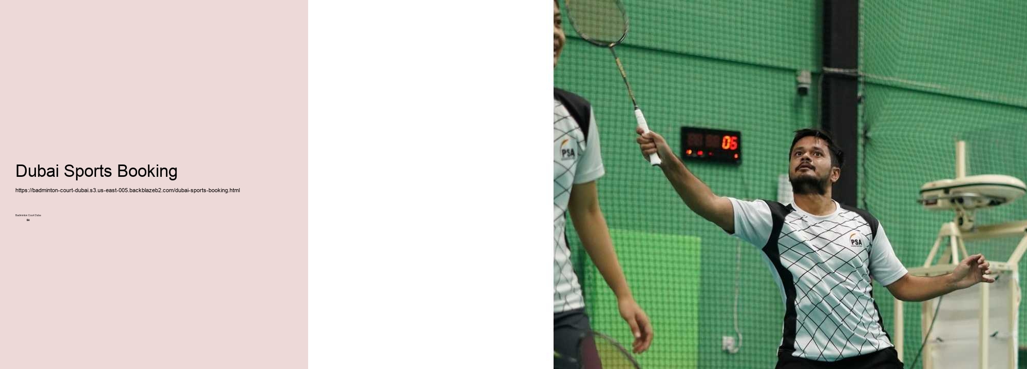 Badminton Coaching and Training Facilities in Dubai